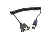 1m USB 2.0 B Type Male to Female Extension Stretch Cable for Printer Scanner
