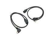 2pcs Left Right 90 Degree Angled Micro USB 2.0 Male to Female Extension Cable