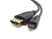 Micro HDMI Type D Male to HDMI Male Cable for HTC EVO 4G Moto Droid X XT800
