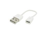 White USB 2.0 Male to Micro USB B Type 5p Female Connector Extension Cable 10cm