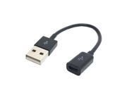 Black USB 2.0 Male to Micro USB B Type 5p Female Connector Extension Cable 10cm