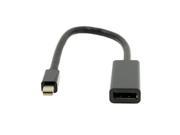 Black Mini DisplayPort Male to Standard DP Female Adapter Video Cable