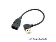 90 Degree Left Angled type USB 2.0 A Male to USB Female M F extension cable 20cm