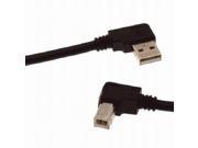 Right Angled 90 degree USB 2.0 A Male to right angled B Male Printer cable 50cm