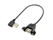 90 Degree Right Angled USB 2.0 A Male Connector to Female Extension Cable 20cm