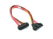 SATA III 3.0 7 15 22 Pin SATA Male to Female Data Power Extension Cable 30cm