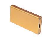 USB C USB3.1 Type C to 50mm mSATA PCI E Solid State Disk SSD Case Enclosure Gold