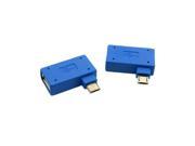 2pcs Left Right Angled 90 Degree Micro USB OTG Flash Disk Adapter for Galaxy