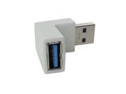 90 degree USB 3.0 A male to A Female Up Angled Adapter extension White
