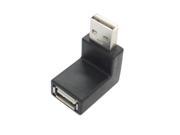 USB 2.0 A Male to A Female up angled 90 degree extension adapter Black