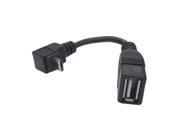 New 90 Degree Down Angled Micro USB Male Host OTG Cable for S4 S3 S2 Note2