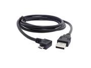 Right angled 90° Micro USB 5pin Male to USB Data Charge Cable 5ft 1.5m for phone
