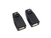 2pcs 90 Degree Up Down Right Angled Micro USB Type B to USB Female OTG Adapter