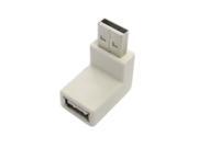 USB Type A male to Female 90degre Low Down Right Angle extension Adapter white