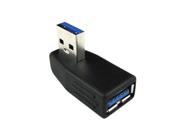 Black Vertical Right Angled 90degree USB 3.0 Adapter Male to Female adapter