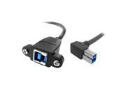 USB 3.0 Panel Mount B Type Female To Right Angled 90 Degree B Type Male cable