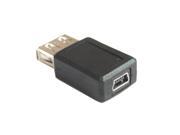 USB A 2.0 female to Mini USB B female extension Connector Adapter Black