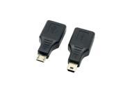 2pcs Micro Mini USB to USB Female OTG Host Adapter for phone Tablet Flash Disk