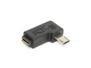 9mm Long Connector 90 Degree Right Angled Micro USB 5Pin Male to Female Adapter