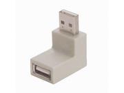 Up Right Angle USB 2.0 Adapter Type A Male to Female extension White color