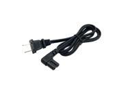 USA 2pin Male to 90 Degree Right Angled IEC 320 C7 Power Supply Cord cable 1M