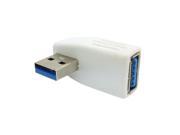 90 degree USB 3.0 male to Female extension vertical left Angled Adapter White