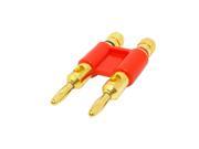 2pcs High Quality Gold Plated Speaker Pin Banana Plugs Pin Crimp open screw Type