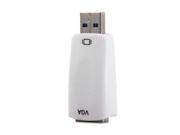 White USB 3.0 to VGA External Video Graphic Card Displays Adapter for Windows OS