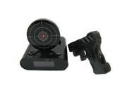 Foxnovo Novelty LCD Screen Laser Gun Target Shooting Digital Alarm Clock Black