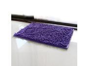 Foxnovo 40*60cm Rectangle shaped Water Absorbent Non slip Soft Microfiber Chenille Floor Rug Mat Bath Mat Carpet Purple