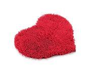 Foxnovo 50*60cm Cute Love Heart Shaped Non slip Soft Microfiber Chenille Fluffy Bathroom Bedroom Floor Rug Carpet Mat Red