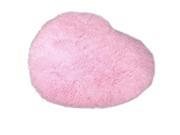 Foxnovo Soft Heart Design Fluffy Mat Rug Bedroom Faux Fur Carpet Floor Cover Decoration Pink