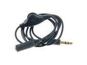Foxnovo 1M 3.5mm Male to Female Stereo Headphone Audio Extension Cable Cord with Volume Control Black