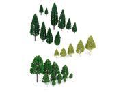 Foxnovo 27pcs Mini Tree Set Scenery Architectural Landscape Model Trees