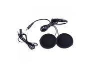 Foxnovo 3.5mm Bicycle Motorcycle Motorbike Helmet MP3 Speaker Headphone with Volume Black