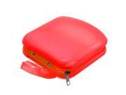 Foxnovo Portable Clear Plastic 40 CD DVD VCD Disc Holder Storage Box Bag Wallet Case Protector Organizer Red