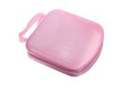 Foxnovo Portable Clear Plastic 40 CD DVD VCD Disc Holder Storage Box Bag Wallet Case Protector Organizer Pink