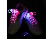 Foxnovo Novelty Weatherproof Washable 3 Mode LED Glowing Flashing Shoelaces One Pair Blue Pink Light