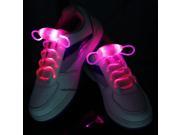 Foxnovo Novelty Weatherproof Washable 3 Mode LED Glowing Flashing Shining Shoelaces One Pair Pink Light