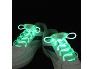Foxnovo Novelty Weatherproof Washable 3 Mode LED Glowing Flashing Shining Shoelaces One Pair Green Light