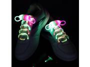 Foxnovo Novelty Weatherproof Washable 3 Mode LED Glowing Flashing Shoelaces One Pair Green Pink Light