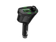 Foxnovo LCD Display Car MP3 Player Wireless FM Transmitter Modulator with Remote Control SD Card Slot Green Light