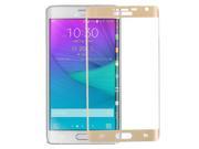 Foxnovo Curved Full Coverage Mobile Phone 9H Hardness Tempered Glass Screen Protector for Samsung Galaxy Note Edge Golden