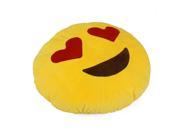 Foxnovo Cute Emotion Style Soft Round Plush Throw Pillow Bolster Cushion Heart Eye Pattern