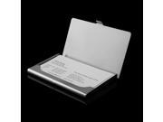 Foxnovo Foxnovo Portable Stainless Steel Business Name Credit Card Holder Card Case Silver