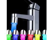 Foxnovo 7 Color Jump Change LED Light Water Powered Basin Tap Kitchen Faucet Accessory