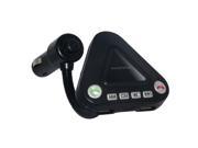 Foxnovo Car Bluetooth Car MP3 Kit with Handsfree Function FM Transmitter USB Charging Port TF Card Slot Black
