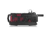 Foxnovo Professional Gaming Keyboard Mechanical Keyboard Wired USB Keyboard Black Red
