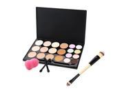 Foxnovo 20 Colors Contour Face Cream Makeup Concealer Palette with Brush and Puff