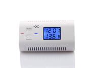 Foxnovo Portable Battery Powered LCD Digital Carbon Monoxide Detector Human Voice Warning CO Alarm Tester White
